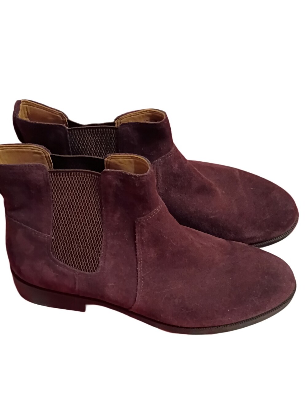 Vionic Suede Chelsea Ankle Boots - Wine